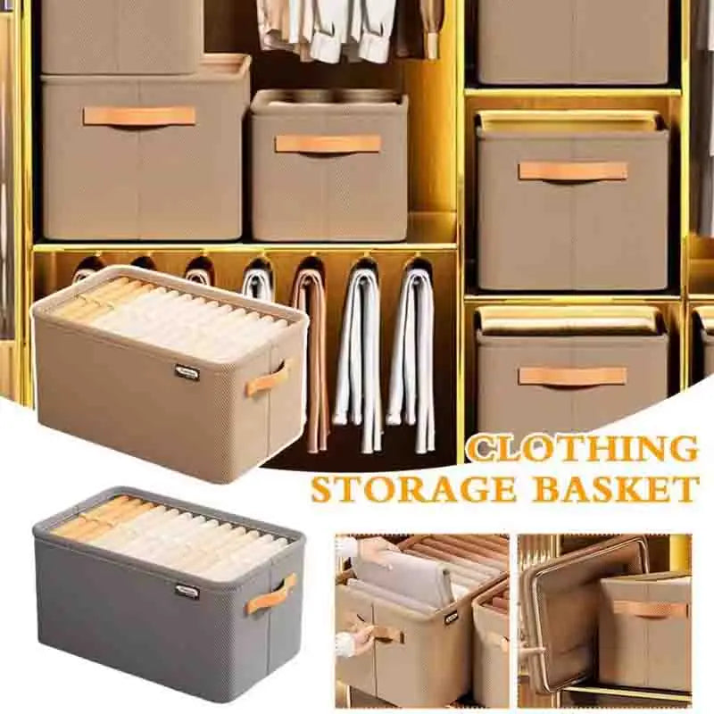 Portable Large Capacity Foldable Storage Basket with Household Dorm Use Thick Steel Frame Fabric Storage Bag for Clothing Pants Qme
