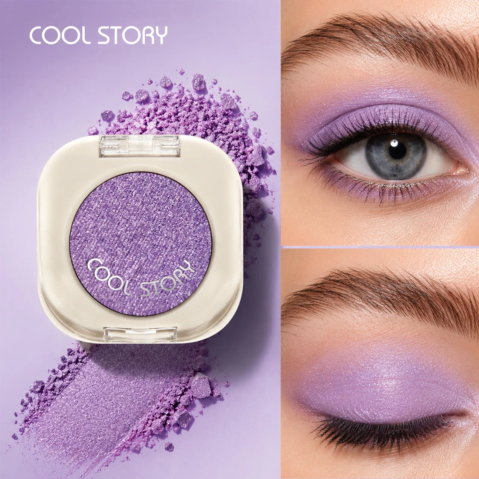 Purple Single Eyeshadow Matte Shimmer Metallic Waterproof LongLasting Highly Pigmented Velvet Smooth Blendable Eye Shadow Makeup Qme 23