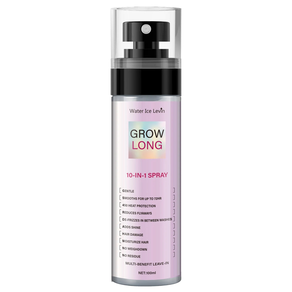 100ml, 10 in 1 Long Hair Care Spray, Innovative Technology for Comprehensive Care, Creating a Natural Lotus-Like Feel, Gentle Spray to Address Various Hair Issues Qme 100ml One Bottle