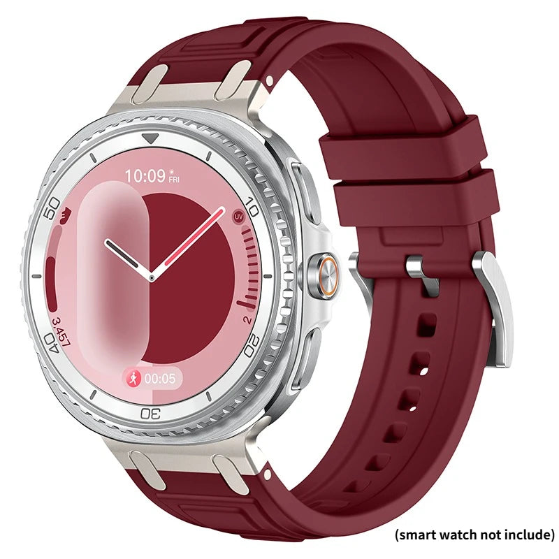 Strap for Samsung Galaxy Watch Watch 9/8 40mm 44mm Sports Silicone Bracelet for Samsung Galaxy Watch 8 Classic 46mm Band Correa Qme Red Galaxy classic 8 46