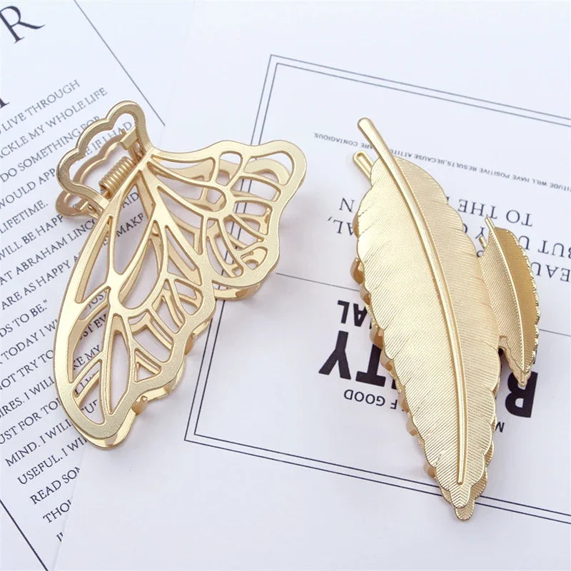 New Hollow Out Butterfly Tassel Hair Pins for Women Girl Beauty Vintage Metal Golden Clips Jewelry Accessories Styling Tools Qme