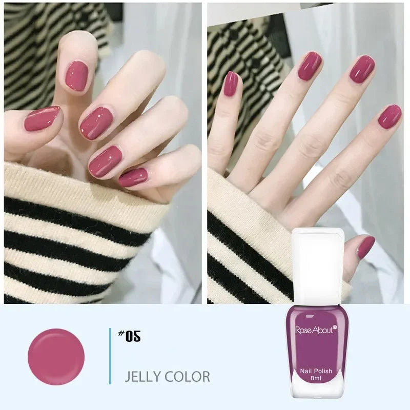 40 Colors Nail Gel No Bake Water-based Nail Polish Glitter Sequins Long-lasting Tearable Healthy Tearable Quick-drying Qme 05
