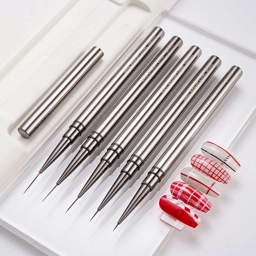 Nails Art Liner Brushes Elongated Lines Striping Drawing Painting 6 9 Qme