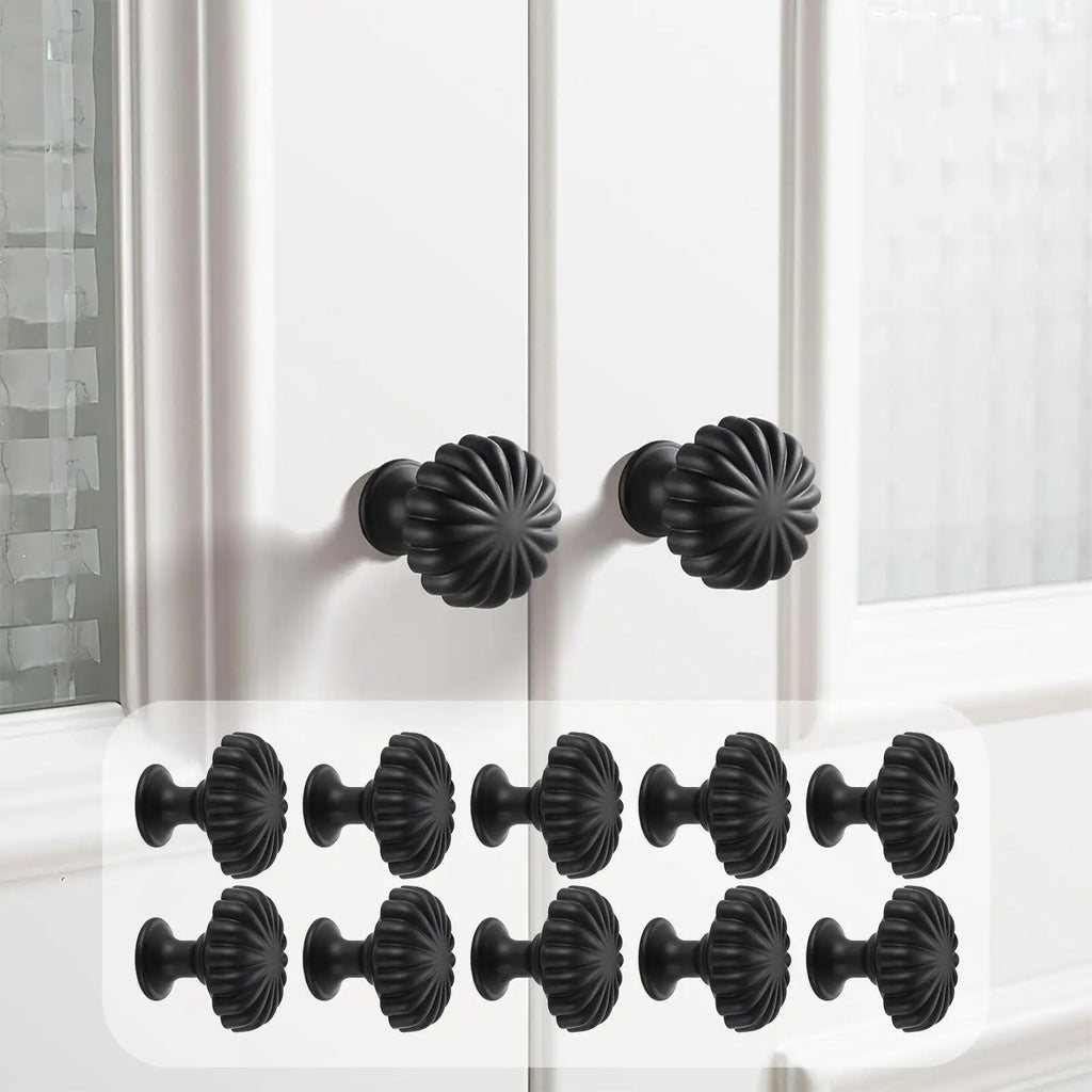 Cabinet Door Knobs 10 Pumpkin Pull Zinc Alloy Antique Round Cupboard Qme