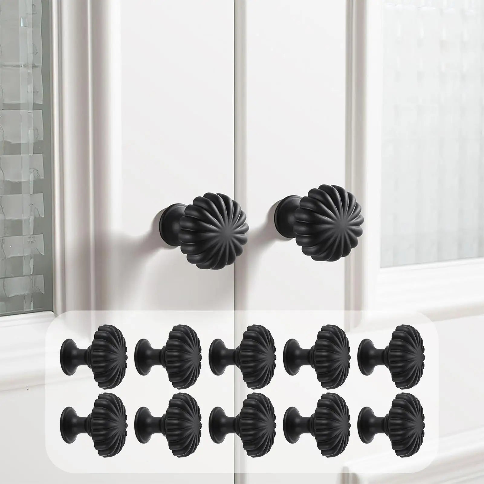 Cabinet Door Knobs 10 Pumpkin Pull Zinc Alloy Antique Round Cupboard Qme