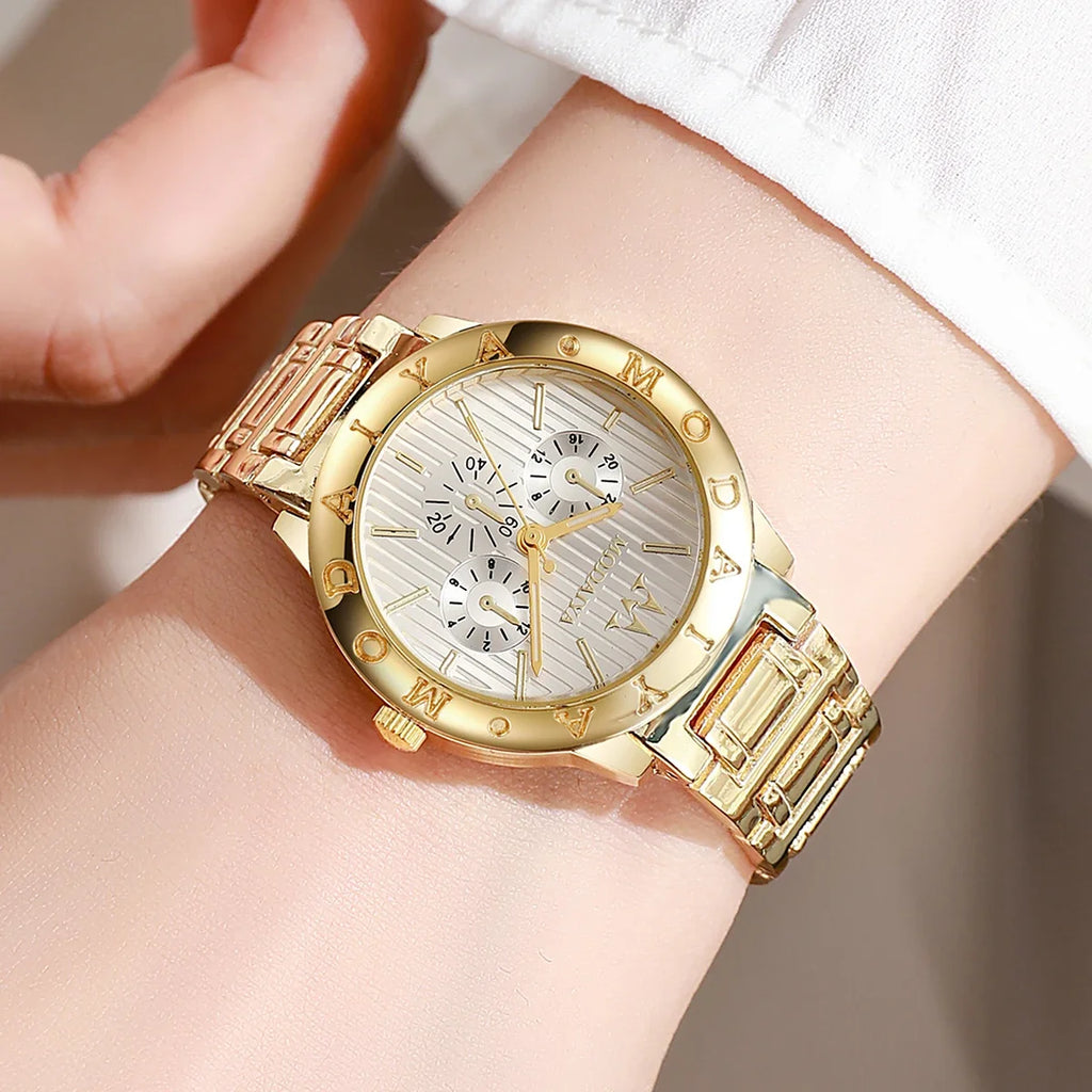 Women's Luxury Watches Fashion Bracelet Stainless Steel Quartz Wrist Watches For Ladies Watch Girls Gift Watch mujer Qme