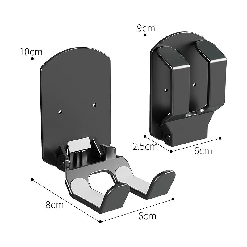 Wall Mounted Game Controller Bracket Base No Punching Easy Install Qme black