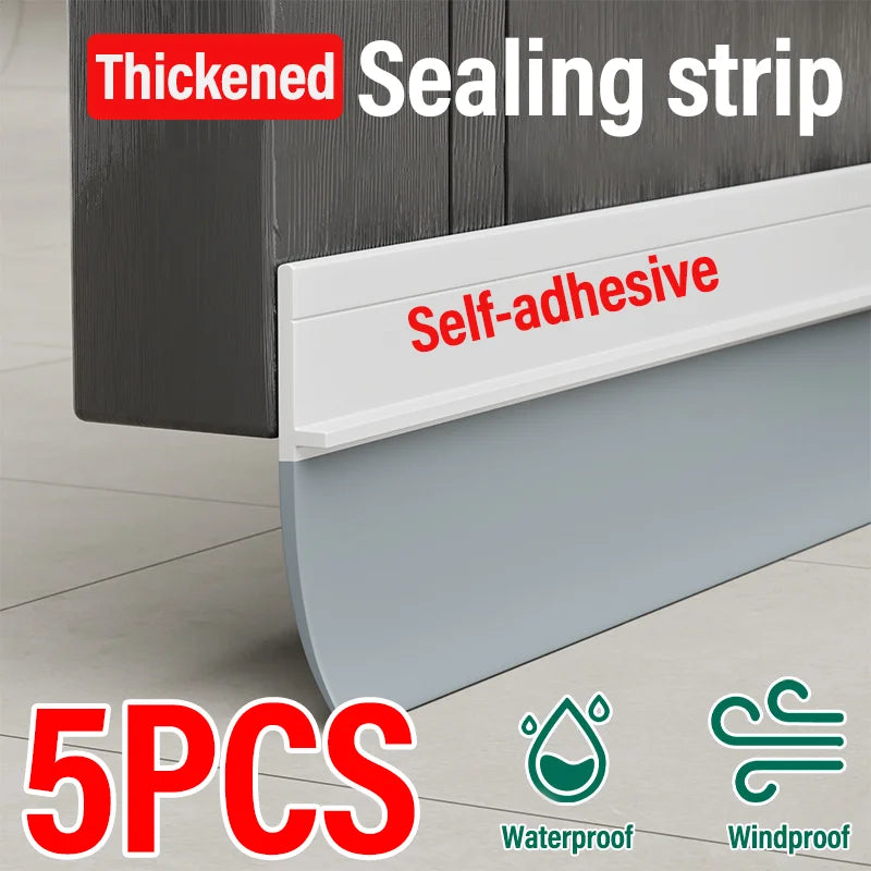 Self-Adhesive Thickened Door Bottom Sealing Strip Thermal Insulation Door Weatherstrip Anti-cold Window Draft Stopper Tape Qme