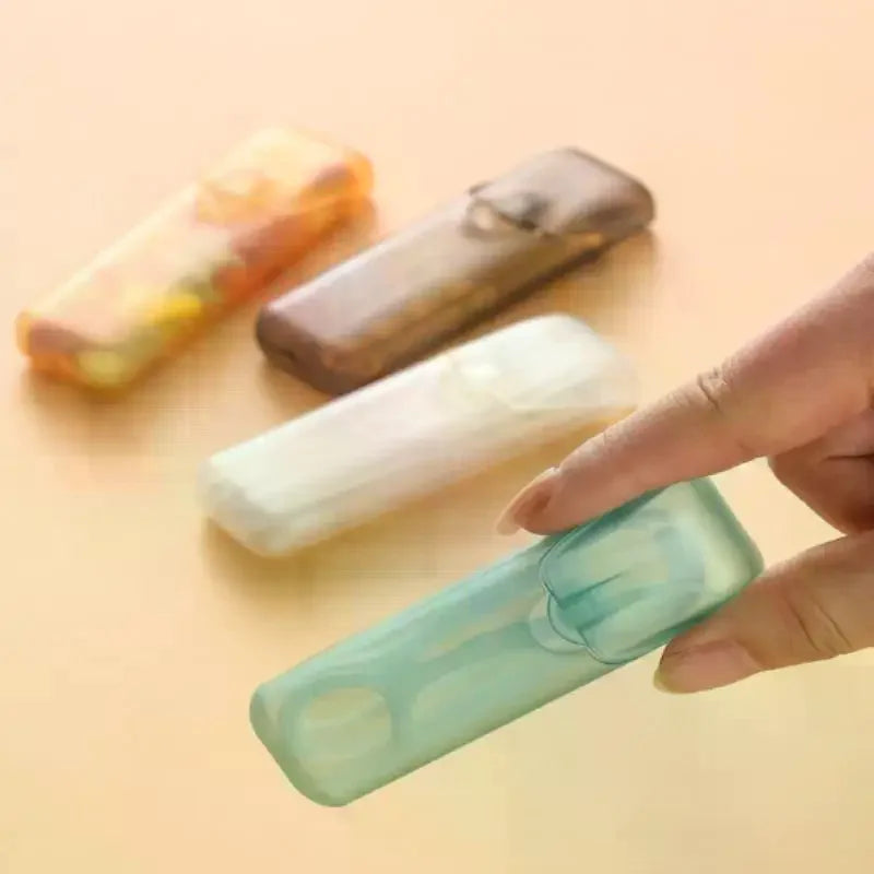 Mini Storage Box Travel Portable Transparent Toothpick Cotton Swab Qme