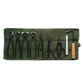 A02F-3Pcs 600X430mm Japanese Bonsai Tools Storage Package Roll Bag Canvas Tool Set Case Qme Green NONE