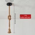 Vintage Hemp Rope-DIY Decor Items Retro Ceiling Pendant E27 Base Loft Industrial Hanging Lamp Pendang Light Home Qme black