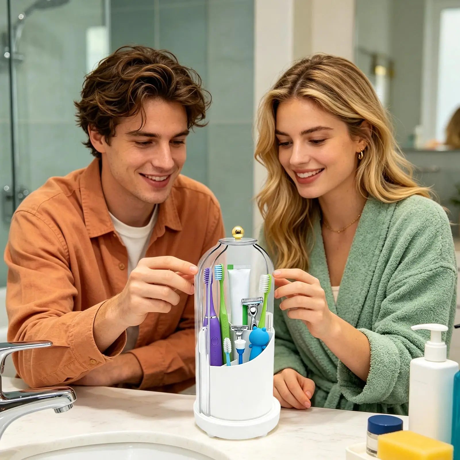 Covered Toothbrush Holder Cover Waterproof Dustproof Organizer Qme China Mainland