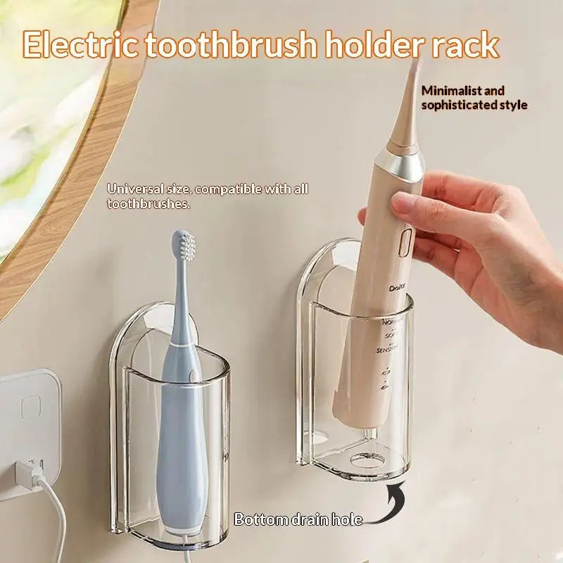 1Pc Electric Toothbrush Holder Toothbrush Hanging Rack Wall-mounted Toothbrush Storage Base Tooth Care Storage Stand Qme