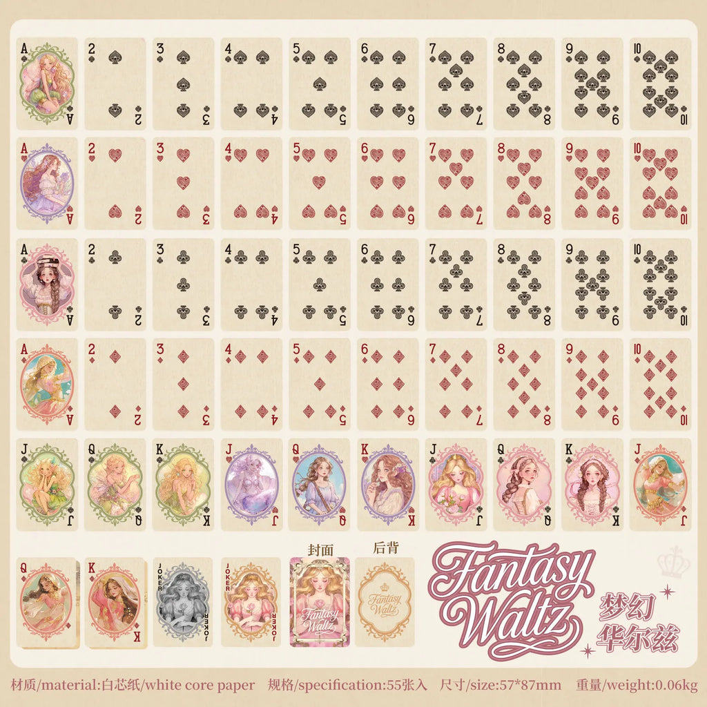 Elf Fairy Tale Retro Playing Cards, Dreamy Decorative Cards, Ideal for Card Collectors, Dual Use for Collection and Entertainmen Qme 1 box