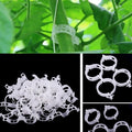 100Pcs veggie garden plant support clips for trellis twine greenhouse. Qme 100PCS