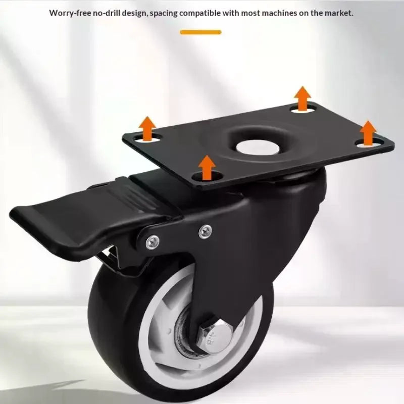 Furniture Casters Wheels PP Fixed Swivel Caster Roller Wheel For Heavy Duty Platform Trolley Chair Household Accessory Qme
