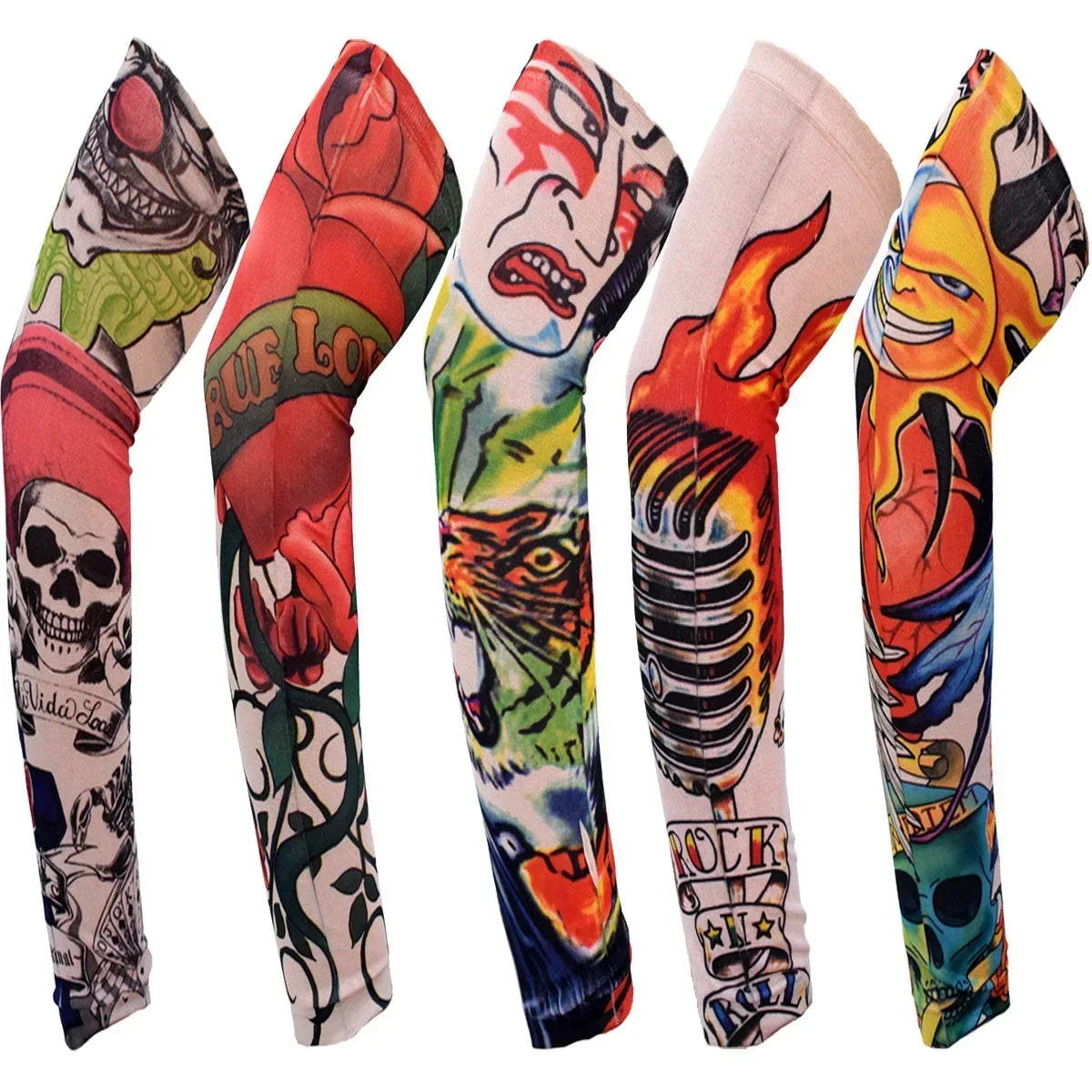 1PCS Arm Sleeves UV Protection Full Arm Cool Outdoor Golf Sports Hiking Riding Arm Tattoo Sleeve Cycling Equipment Qme