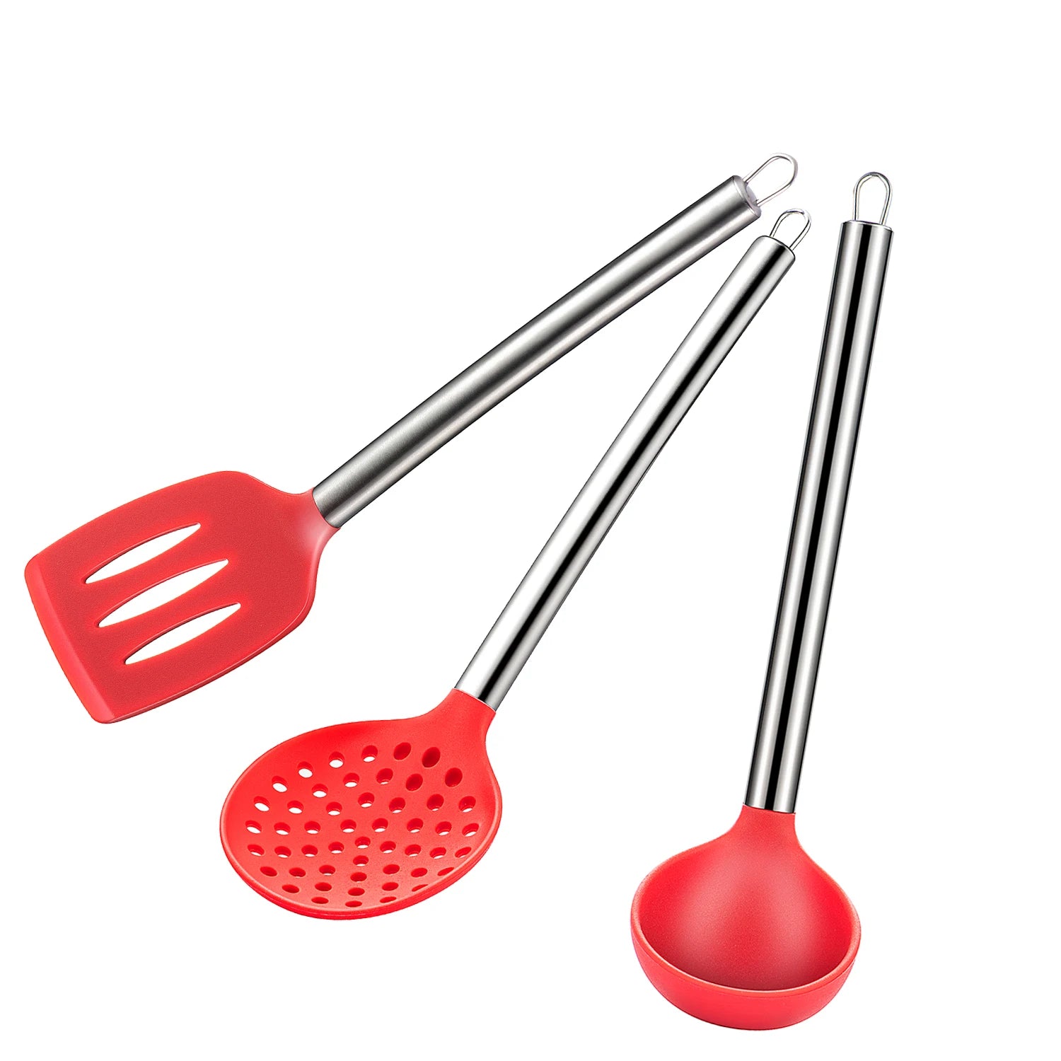 1Pc Silicone Solid Non Stick Kitchen High Heat Resistant Cooking Utensils Ideal Cookware for Fish, Eggs Qme