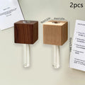 1/2pcs Wooden Magnetic Test Tube Vase Refrigerator Magnet DIY Flower Arrangement Simulation Flower Vase Home Kitchen Decoration Qme A3