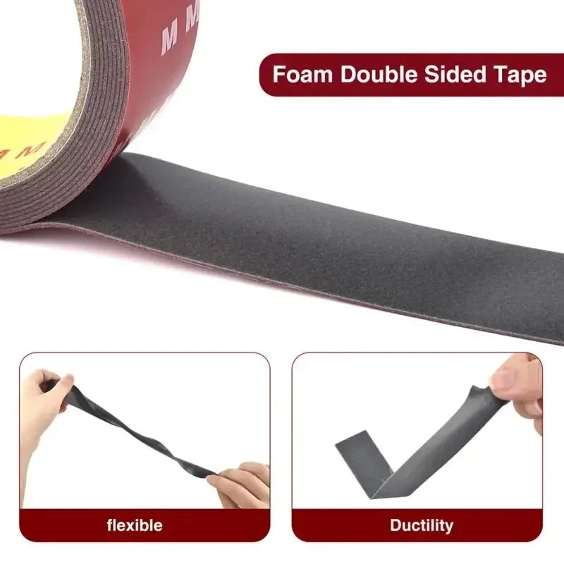 Heat-Resistant Auto Double-Sided Adhesive Patch - High Viscosity Strong Adhesion, Heavy-Duty Fixing Tape for Car Accessories Qme