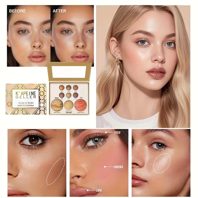 All-in-one Makeup Palette Eye Shadow Contouring Blush Highlighter Qme