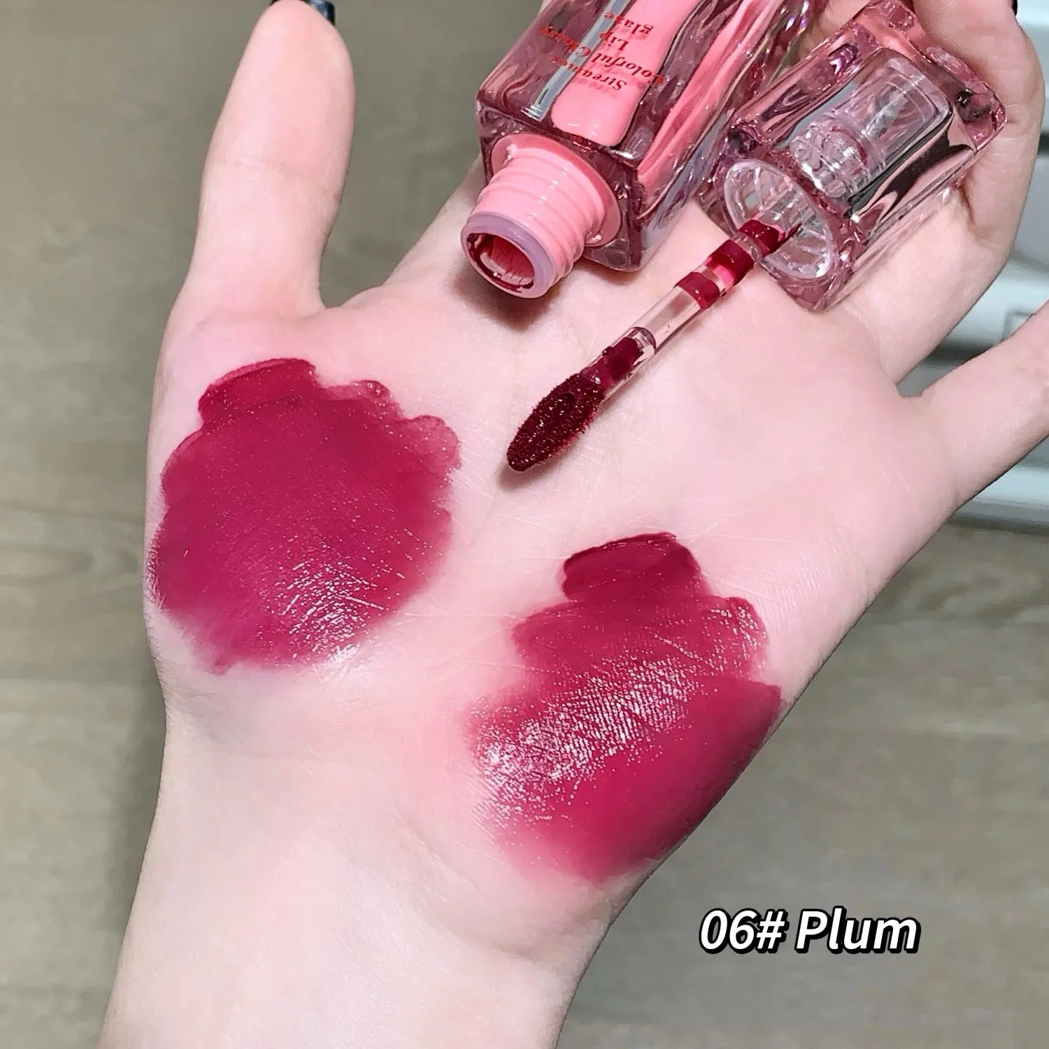 SHAQINUO Streamer Colorful Water Gloss Lip Glaze Mirror Moisturizing Qme S9006-06