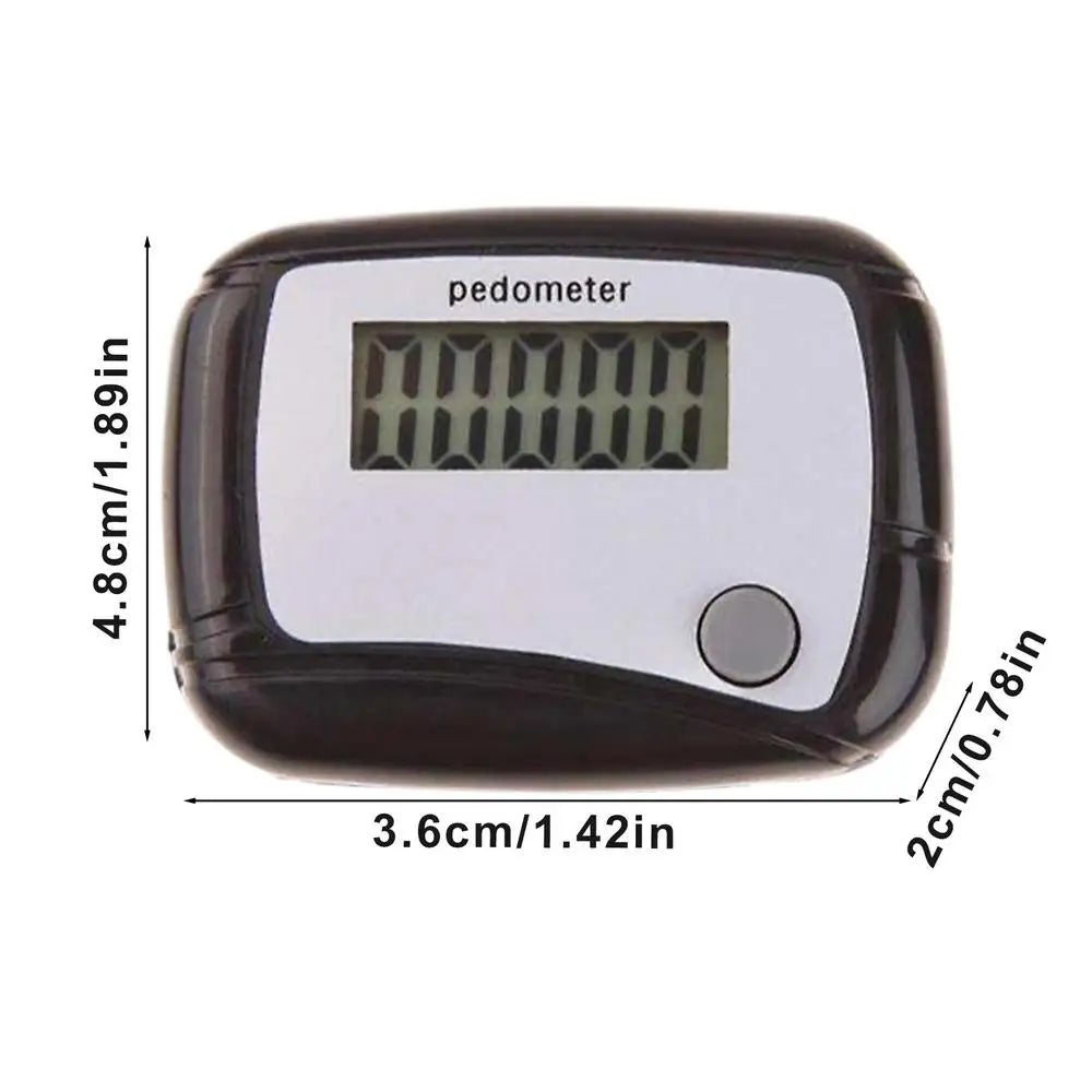 Step Counter for Elderly Sports Clipping Walk Meter Senior Steps Counter for Sports Running Training Hiking Backpacking Travel Qme Black