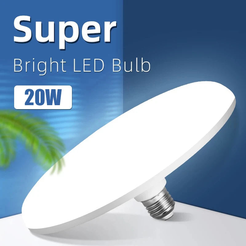 LED Bulb E27 Lamp Bright 20W 220V UFO Leds Lights Indoor White Qme