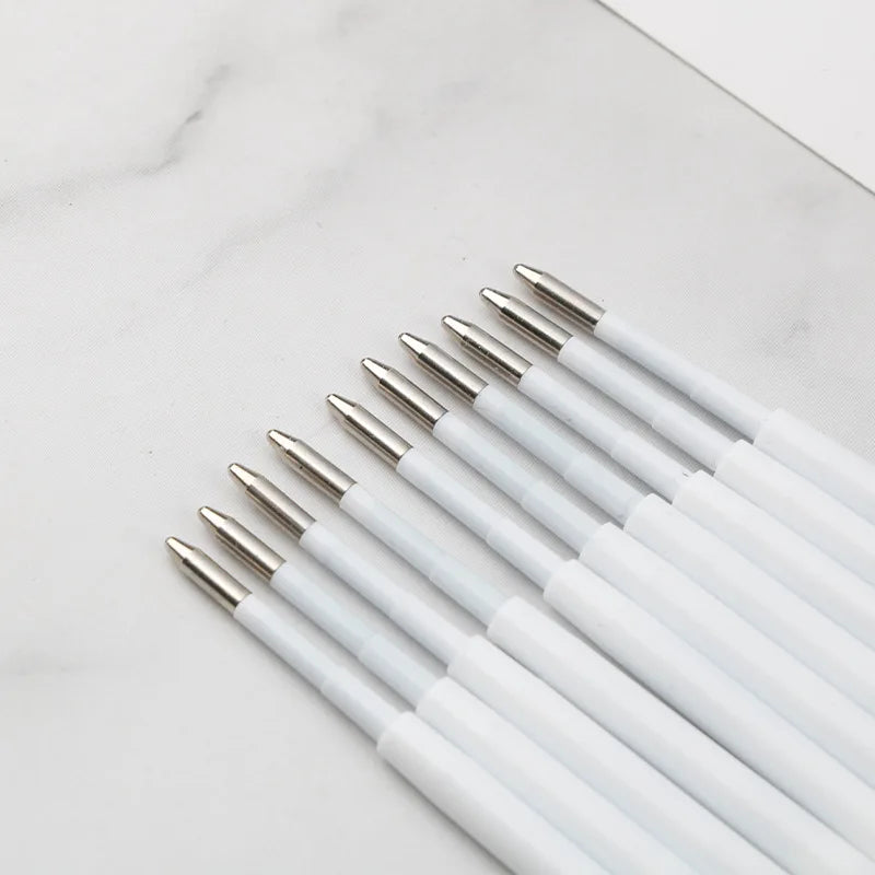 10-20pcs 0.7MM Ballpoint Pen Plastic G2 Refills Blue/Black Ink for Pens Writting Parts Office Stationery Qme