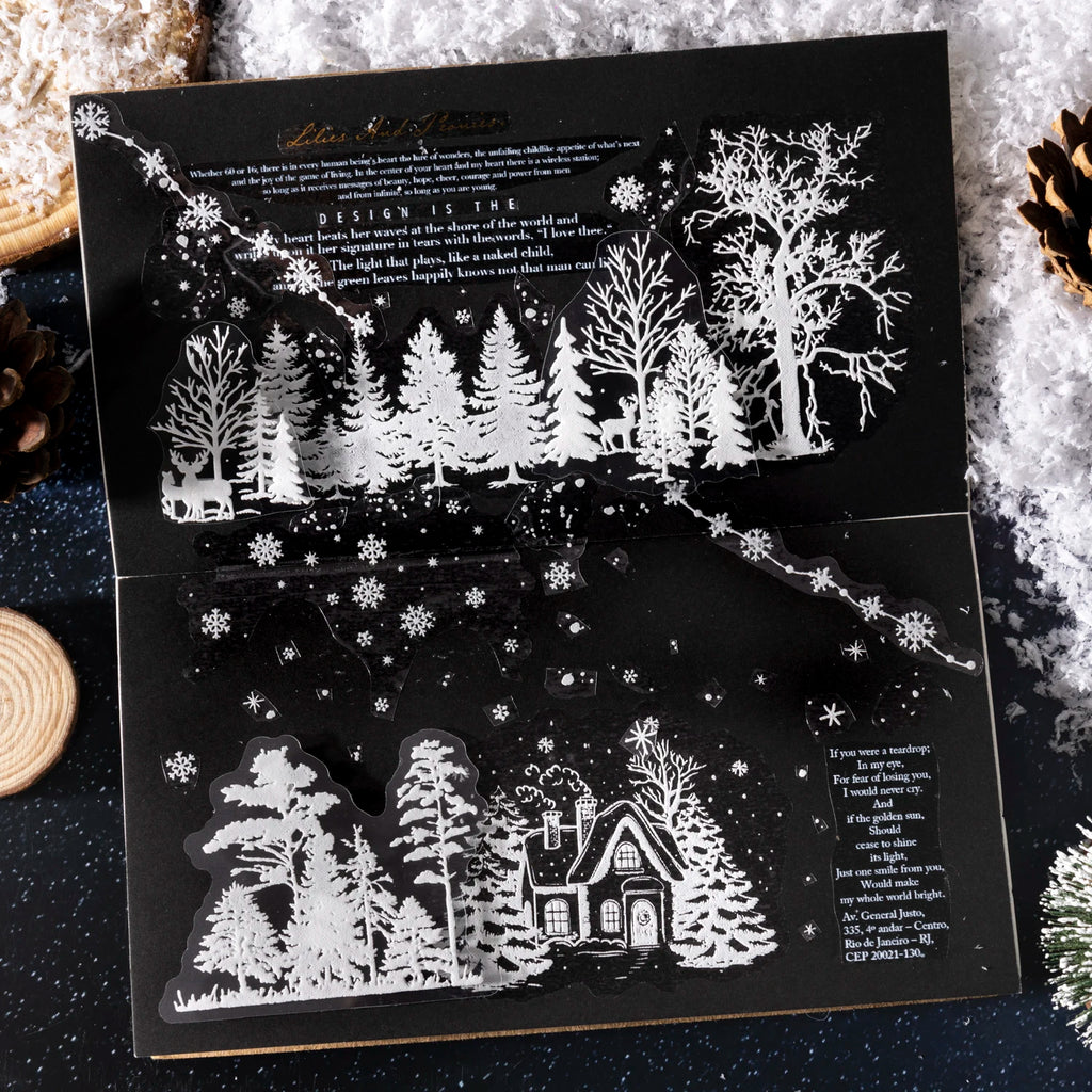 20 Sheets/Bag 3D Foam Winter Snowflake Christmas Sticker Set for DIY Scrapbook Guitar Phone Case Notebook Decoration Craft Qme