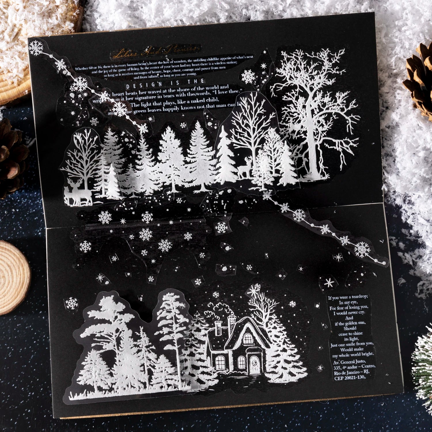 20 Sheets/Bag 3D Foam Winter Snowflake Christmas Sticker Set for DIY Scrapbook Guitar Phone Case Notebook Decoration Craft Qme