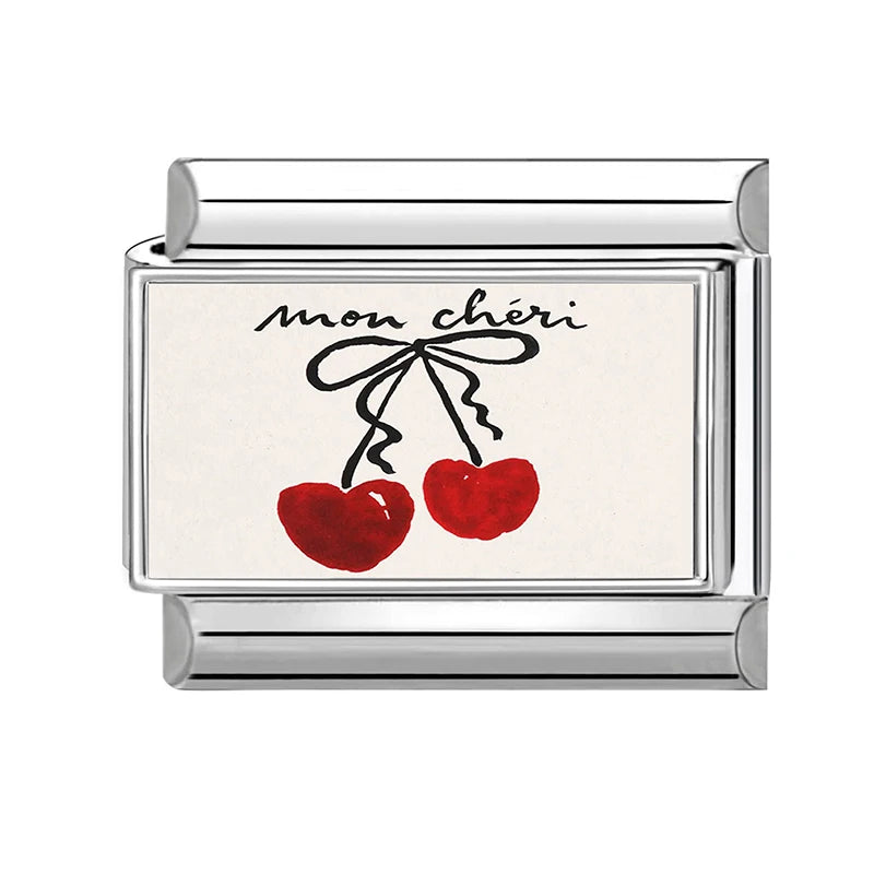 2026 Fashion New Women Gift Fruit Apple Cherry Cats Dogs Charm Italian Link Fit 9mm Bracelet Stainless Steel Making DIY Jewelrys Qme S 12