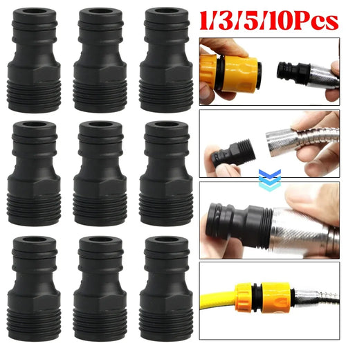 1/3/5/10Pcs 1/2" BSP Threaded Tap Adaptor Garden Water Hose Male Thread Quick Connector Garden Irrigation System Parts Adapter Qme