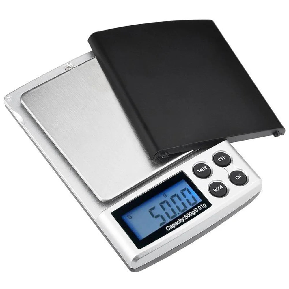 500gx0.01g Gold Silver Jewelry Scale High Precision Kitchen Scales Electronic Scales for Jewelry/Gemstones/Precious Metals/Coins Qme