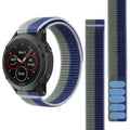 26mm 22mm Hook Loop Nylon Strap Watchband For Garmin Fenix 6X 6 Pro 5X 5 7X 7 Epix 2 Forerunner 965 955 945 935 Watch Bracelet Qme Blue Green 26mm Width