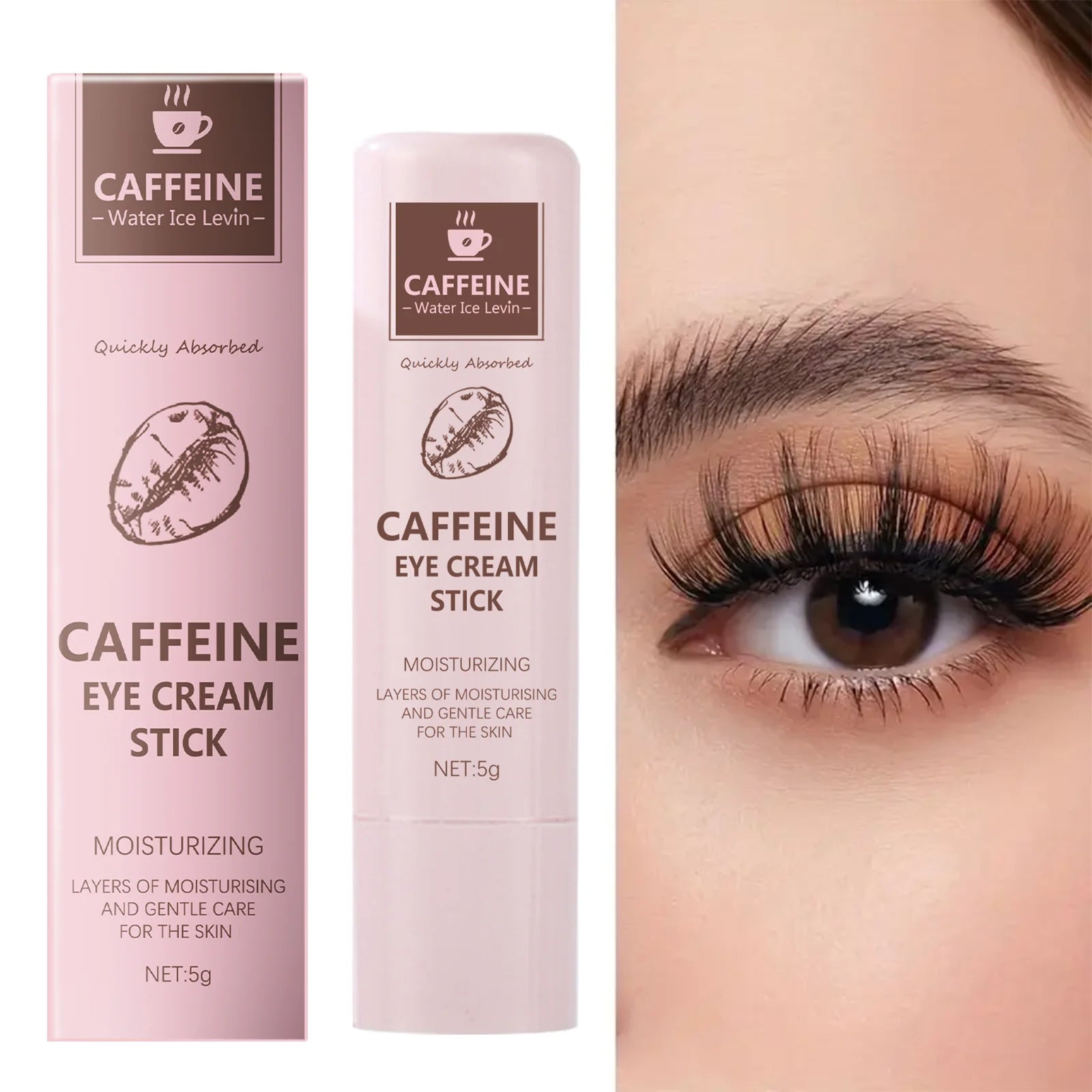 Caffeine eye cream stick nourishes the skin, improves fine lines, relieves eye bags and dark circles, and brightens the eye skin Qme
