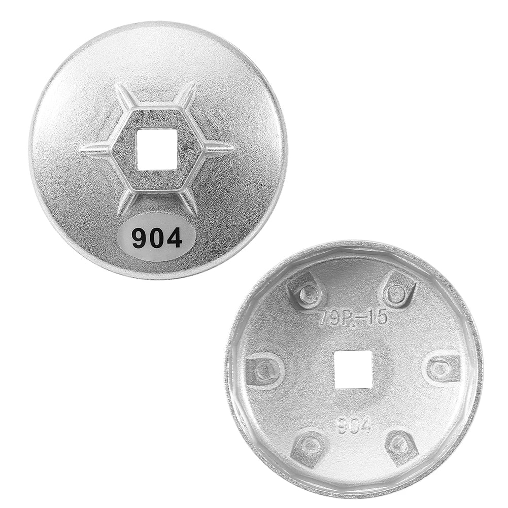 Oil Filter Wrench Socket Remover Tool 79mm 15 Flute Aluminum Oil Filter Wrench Cartridge Car Socket Remover Tool Qme