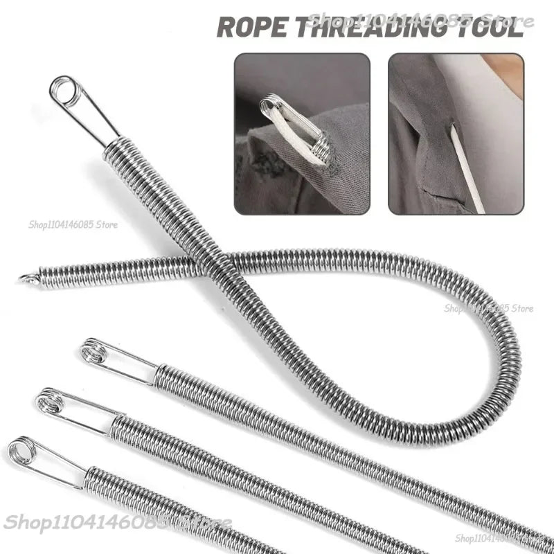 Flexible Drawstring Threader Quick Threading Spring Designed String Pull Tool Multipurpose Drawstring Stringing Tool Qme