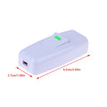 1Pc Light Switch For Home Classic White Inline ON/OFF Table Bedside Lamp Desk Light Cord Cable Switches Electrical Accessories. Qme 1pc