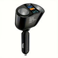Multiple Devices Charged At The Same Time 3 Ports Car Charger Adapter Car With Digital Display Type C For iPhone Samsung Xiaomi Qme Black