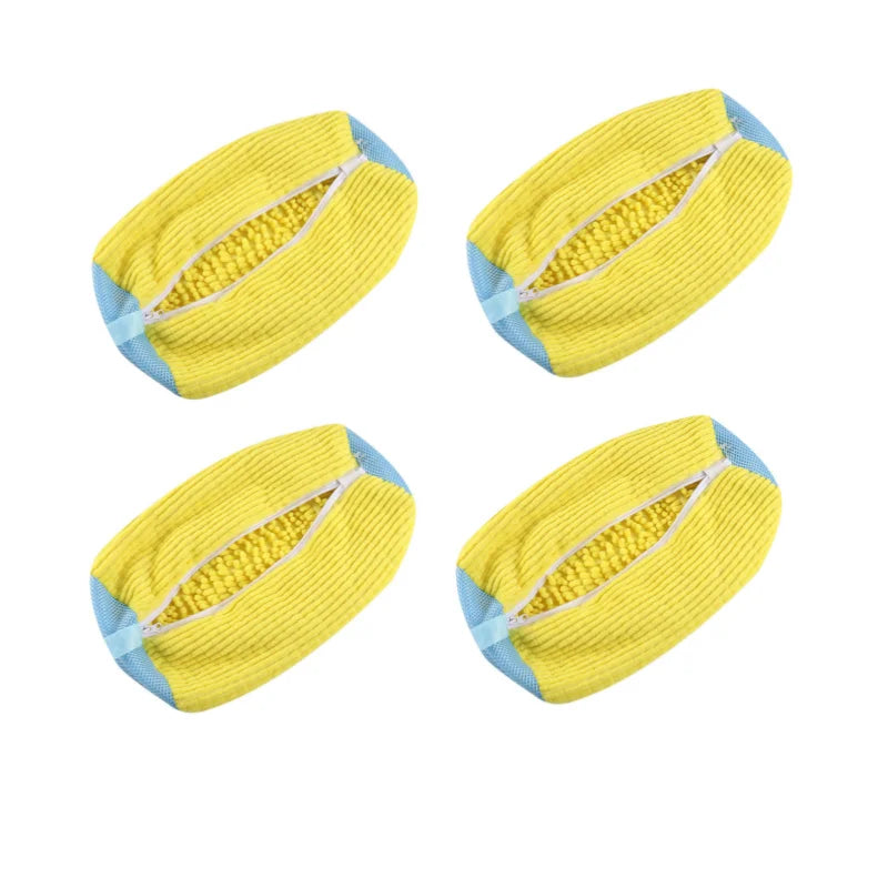 Laundry Bags Shoe Washing Machine Bag-with Zipper Laundry Bag with Rich Fluff Inside, Perfect for Sneakers and Casual Shoes Qme 4PCS yellow
