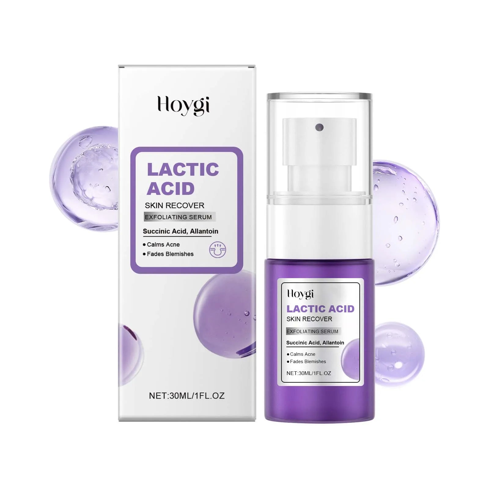 Exfoliating Serum Anti Acne Reliece Dryness Shrink Pores Remove Dead Skin Brightening Lactic Acid Serum Nourishing Face Essence Qme 30ml boxed