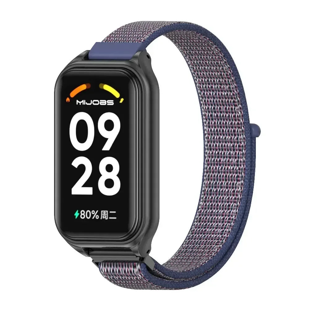 For Redmi Band 2 Strap Nylon Loop Bracelet for Xiaomi Redmi Smart Band 2 Correa Smart Watch Wrist Belt Accessories Qme MidB For Mi Band 8 Active