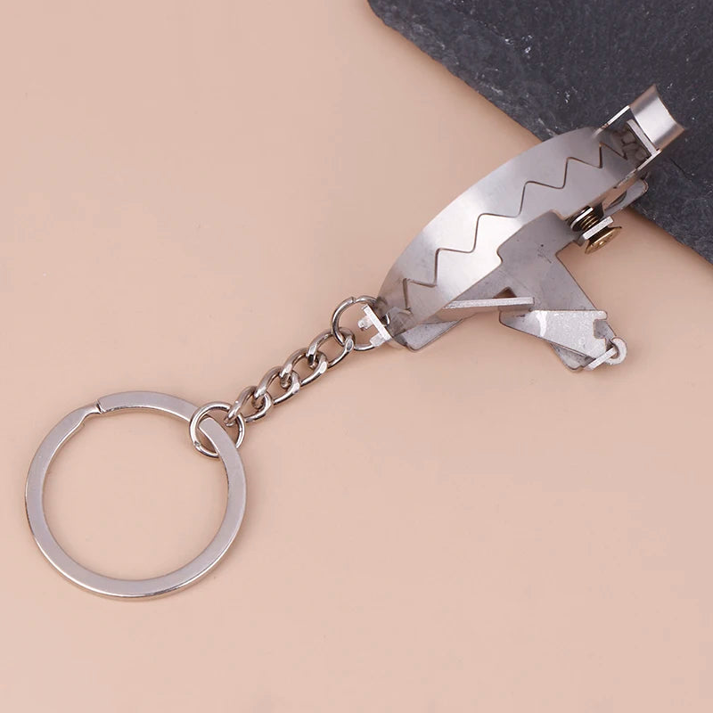 Stainless Steel Mini Clip Keychain Min Mouse Traps Temperament Qme