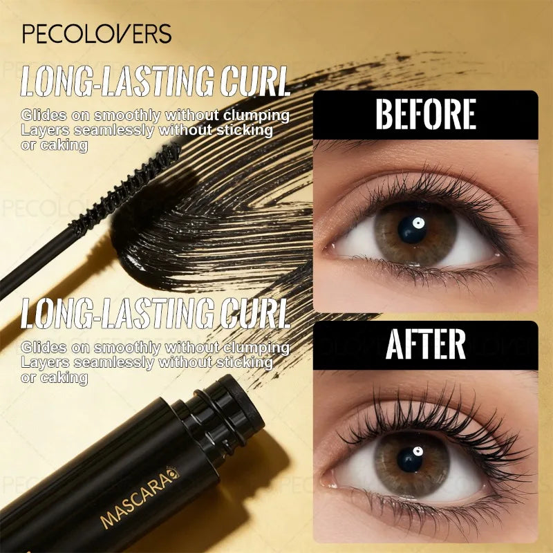 Black Mascara Creates Thick Eyelashes Naturally Enlarges Eyes Qme