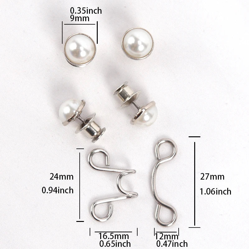 Cute Nail-free Metal Jeans Button Adjustable Waist Buckle Jean Pins Qme