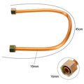 Exhaust Air Compressor Tube Copper Tone Direct Coupled Easy To Install G3/8\" 10 X 450mm/0.4\" X 17.7\"(D*L) 2023 Qme A