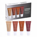 4PCS Lip Gloss Set Long Lasting Waterproof High Pigment Non-Sticky Lip Tint Kit Daily Wear Makeup Gift， Set Dewy Finish Moistur Qme 8040 20g