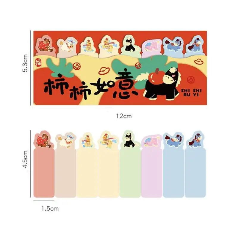 5 10Sets Cute Pony Cartoon Index Sticker Has Stickiness Tearable Qme
