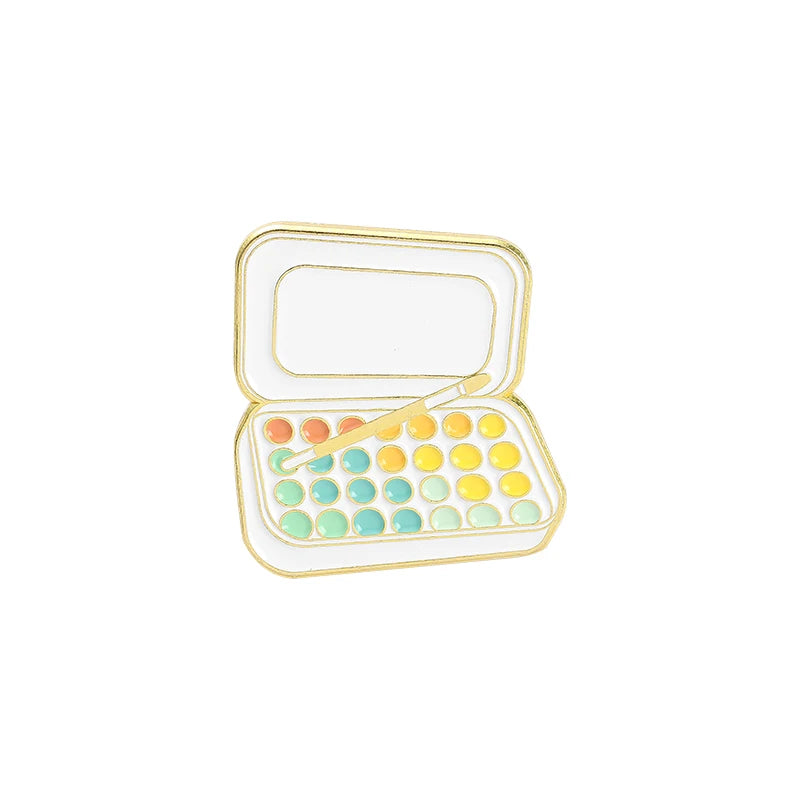Brush Art Oil Painting Enamel Pins Cartoon Artist Dream Brooches Shirt Lapel Pin Badge Jewelry Gift for Friends Drop Shipping Qme Style 13
